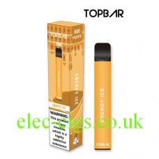 Image shows Energy Ice 600 Puff Disposable E-Cigarette by Topbar
