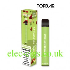 Image shows Strawberry Kiwi 600 Puff Disposable E-Cigarette by Topbar