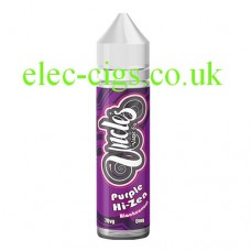 image shows a bottle of Purple Hi-Zen 50 ML E-Liquid from Uncles Vapes