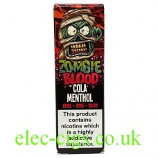 Image shows Cola Menthol 10 ML E-Liquid by Zombie Blood