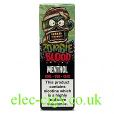 Image shows Menthol 10 ML E-Liquid by Zombie Blood