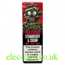 Image shows Strawberry & Cream10 ML E-Liquid by Zombie Blood