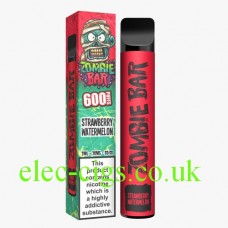 Zombie Bar 600 Puff Strawberry Watermelon. From only £3.90 Zombie Bar 600 Puff Strawberry Watermelon. From only £3.90