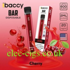 Image shows Cherry 600 Puff Disposable Bar from iBaccy