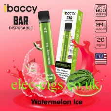 Watermelon Ice 600 Puff Disposable Bar from iBaccy