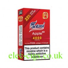 Image shows the pack containing the Fantasi Apple Ice 4000 Puff Pod Pack by NanoSTIX