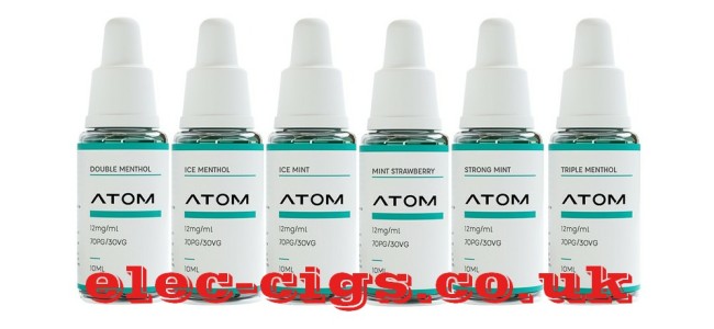 Images shows just some of the flavours available in the Hangsen Atom Menthol Flavours 10ML E-Liquids