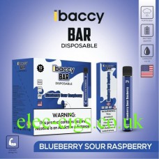 Image shows Blueberry Sour Raspberry 600 Puff Disposable Bar from iBaccy