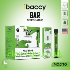 Image shows Mojito 600 Puff Disposable Bar from iBaccy