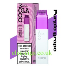This image shows the SMPO OLA 3000 Pod System Purple Grape