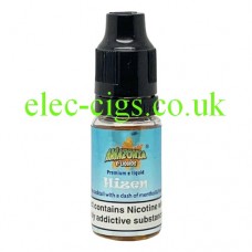 image shows a bottle of Amazonia 10ML Sub-Ohm E-Liquid Hizen