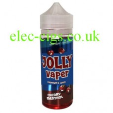 Image show a bottle of Cherry Menthol 100 ML E-Liquid from Jolly Vaper
