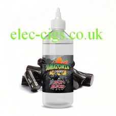 image shows a large bottle of Amazonia 500 ML E-Liquid Jack Blacks