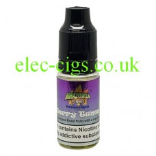 image shows a bottle of Amazonia 10ML Sub-Ohm E-Liquid Berry Tunes