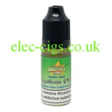 image shows a bottle of Amazonia 10ML Sub-Ohm E-Liquid Honeydew Chiller