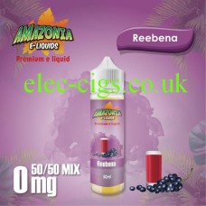 image shown on matching background, Reebena 50ML E-Liquid with a 50-50 Mix by Amazonia