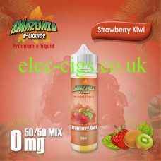 image shown on matching background, Strawberry Kiwi 50ML E-Liquid with a 50-50 Mix by Amazonia