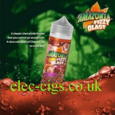 image shows a bottle of Amazonia Fizzy Blast E-Liquid Cherry Cola