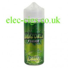 image shows a bottle of Amazonia Fizzy Blast E-Liquid Lime