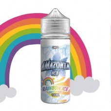 image shows a bottle of Amazonia Ice 100 ML E-Liquid Rainbow