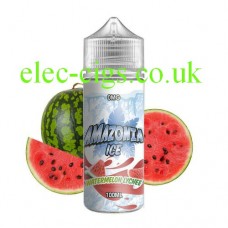 image shows a bottle of Amazonia Ice 100 ML E-Liquid Watermelon Lychee