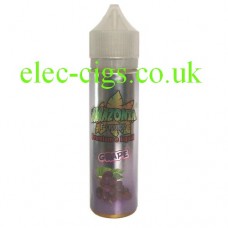 On a white background we see a single bottle containing Amazonia Premium 50 ML E-Liquid Grape