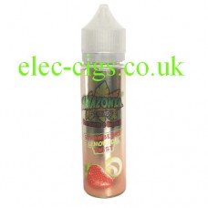 on a white background we see a single bottle containing Amazonia Premium 50 ML E-Liquid Strawberry Lemonade Twist 