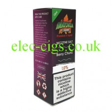 Image of a box containing Amazonia Premium 10 ML Nicotine Salt E-Liquid Berry Chunz