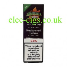 Amazonia Premium Nicotine Salt E-Liquid Blackcurrant Lychee 