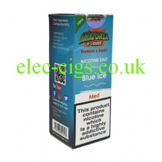 image of a box containing Amazonia Premium 10 ML Nicotine Salt E-Liquid Blue Ice