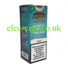image of a box containing Amazonia Premium 10 ML Nicotine Salt E-Liquid High-Burg