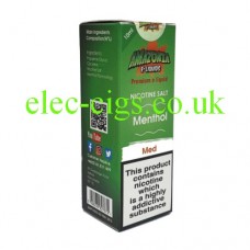 image of a box containing Amazonia Premium 10 ML Nicotine Salt E-Liquid Menthol