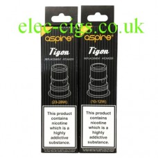 image shows a pack of 5 coils for the Aspire Tigon E-Cigarette