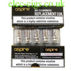 image shows 2 packs of 5 coils of the Aspire Replacement BVC