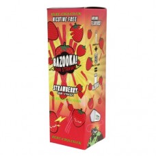 Image is of the box containing Bazooka Sour Straws 100 ML Strawberry E-Liquid