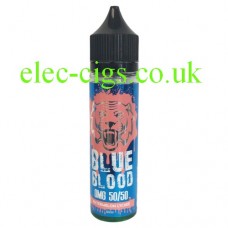 image shows a bottle of Watermelon Lychee 50-50 (VG/PG) E-Liquid 50 ML by Blue Blood