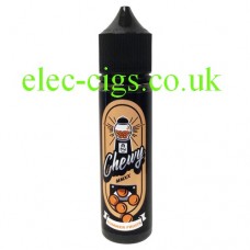 Image shows a bottle of Summer Fruits Chewy MMXX 50 ML E-Liquid by The Ace of Vapez with a yellow label on a white plain screen.
