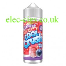 Image shows a bottle of Cool Crush Blackcurrant Lychee 100ML E-Liquid