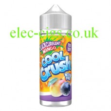 Image shows a bottle of Cool Crush Blackcurrant Mango 100ML E-Liquid