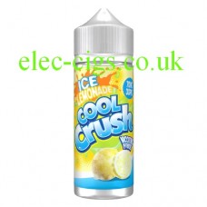 Image is of a bottle of Cool Crush Ice Lemonade 100ML E-Liquid