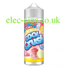 Image is of a bottle of Cool Crush Lychee Lemonade 100ML E-Liquid