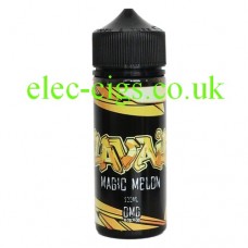 Image is of just the bottle of Magic Melon 100 ML E-Liquid by Flavair