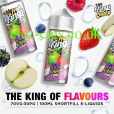 image shows a bottle of Berries and Apples 100ML E-Liquid from the Fruit Kings Range 