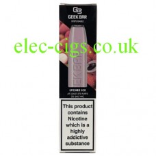 Image is of the box which contains the Geek Bar Disposable E-Cigarette Lychee Ice