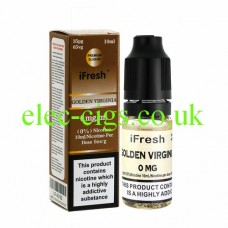 Image shows a bottle and box on a white background of  G Virginia 10 ML E-Liquid by iFresh