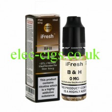 Image shows a bottle and box on a white background of UK Gold 10 ML E-Liquid by iFresh