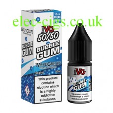 image shows a box and bottle of IVG Bubblegum 10 ML E-Liquid