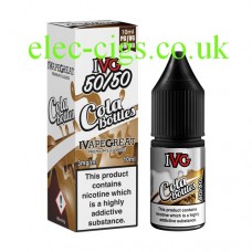 image shows a box and bottle of IVG Cola Bottles 10 ML E-Liquid