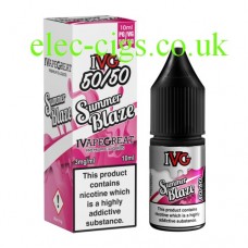 image shows a box and bottle of IVG Summer Blaze 10 ML E-Liquid