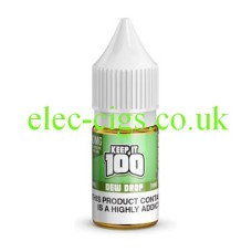 Image shows a single bottle of Keep It 100 Nicotine Salt Dew Drop